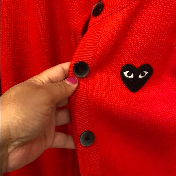 Comme des garçons play red cardigan - Picture 4 of 5